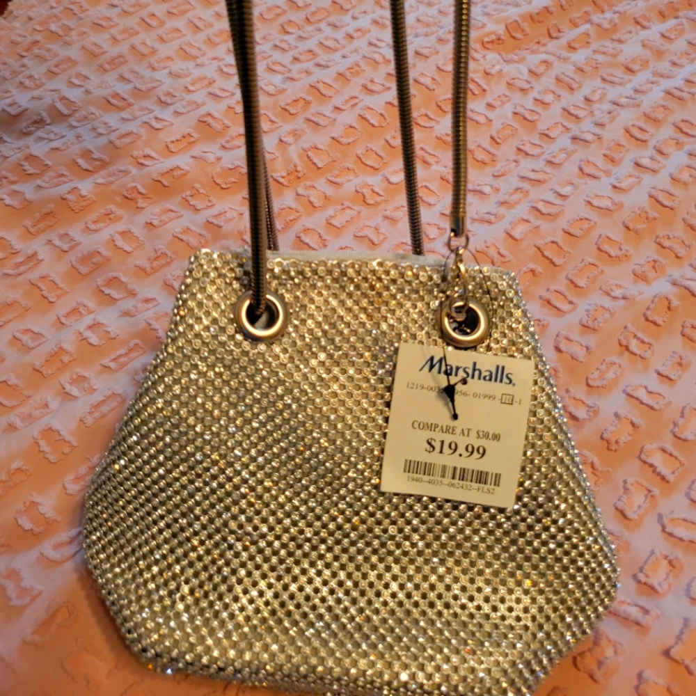 Cute silver evening bag
